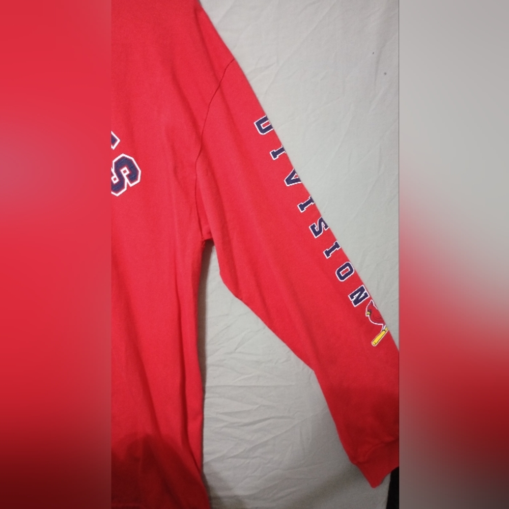 Majestic St Louis Cardinals T Shirt Long Sleeve Red Mens Size L Casual Sports - Picture 5 of 8